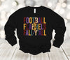 Fall Long Sleeve, Football Flannel Fall Y'all, Football Mom, 2x, 3x, Plus Size Available, Bella Canvas Long Sleeve Unisex