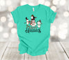 Christmas Shirt, Happy Holidays, Snowman Friends, Snowman Gift, Premium Soft Unisex Shirt, Plus Sizes Available