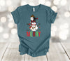 Christmas Shirt, Merry, Snowman Friends, Snowman Gift, Premium Soft Unisex Shirt, Plus Sizes Available