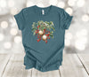 Christmas Shirt, Holly Branch With Berries And Ornament, Holiday Shirt, Premium Soft Unisex, Plus Sizes 2x, 3x, 4x Available