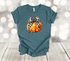 Fall Shirt, Orange Pumpkin With Plaid Bow, Halloween Shirt, Premium Soft Unisex, Plus Sizes 2x, 3x, 4x Available