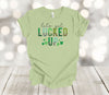 St Patrick's Day Shirt, Let's Get Lucked Up, Lucky Shirt, Four Leaf Clover, Premium Soft Unisex Tee, Plus Size 2x, 3x, 4x Available