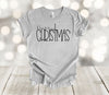 Christmas Tee Shirt, Merry Christmas, Cute Script, Premium Soft Shirt, Plus Sizes Available 2x, 3x, 4x,