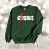 Fall Sweatshirt, Gobble, Cute Turkey, Thanksgiving Turkey, Family Dinner, Gildan Sweatshirt, Up to 5x Sizes, Plus Sizes Available