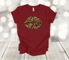 Valentine's DayShirt, Leopard Print Lips, Couples Tee, Love Kisses, Premium Unisex Soft Tee Shirt, Plus Sizes Available