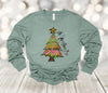 Christmas Shirt, Oh Christmas Tree, Painted Tree, Christmas Long Sleeve, Bella Canvas Long Sleeve Unisex, 2x, 3x, Plus Size Available