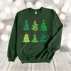 Christmas Sweatshirt, Whimsical Christmas Trees, Christmas Gift, Holiday, Gildan Sweatshirt, Up to 5x Sizes, Plus Sizes Available
