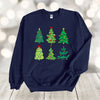 Christmas Sweatshirt, Whimsical Christmas Trees, Christmas Gift, Holiday, Gildan Sweatshirt, Up to 5x Sizes, Plus Sizes Available