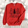 Christmas Sweatshirt, Smells Like Christmas Spirit, Simple Christmas Trees, Gildan Sweatshirt, Up to 5x Sizes, Plus Sizes Available