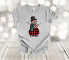 Snowman Shirt, Buffalo Plaid And Striped Snowman, Holiday Shirt, Premium Soft  Unisex Shirt, Plus Size Available 2x, 3x, 4x