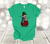 Snowman Shirt, Buffalo Plaid And Striped Snowman, Holiday Shirt, Premium Soft  Unisex Shirt, Plus Size Available 2x, 3x, 4x