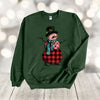 Christmas Sweatshirt, Plaid Snowman, Snowman Sweatshirt, Gildan Sweatshirt, Up to 5x Sizes, Plus Sizes Available