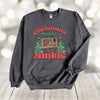 Christmas Sweatshirt, Christmas Movie Junkie, Christmas Lover, Gildan Sweatshirt, Up to 5x Sizes, Plus Sizes Available