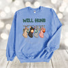 Christmas Sweatshirt, Well Hung, Christmas Stockings Hung, Gildan Sweatshirt, Up to 3x Sizes, Plus Sizes Available