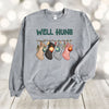 Christmas Sweatshirt, Well Hung, Christmas Stockings Hung, Gildan Sweatshirt, Up to 3x Sizes, Plus Sizes Available