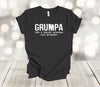 Grumpa Like A Regular Grandpa Only Grumpier, Father's Day Gift, Premium Soft Tee, Plus Sizes Available, Funny Grandpa Gift, Grumpy Grandpa